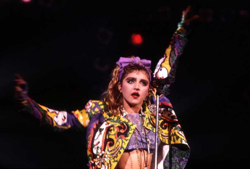 Мадонна во время концерта в 1985 году