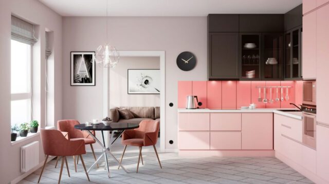 Розовая кухня - идеи дизайна. Как оформить?